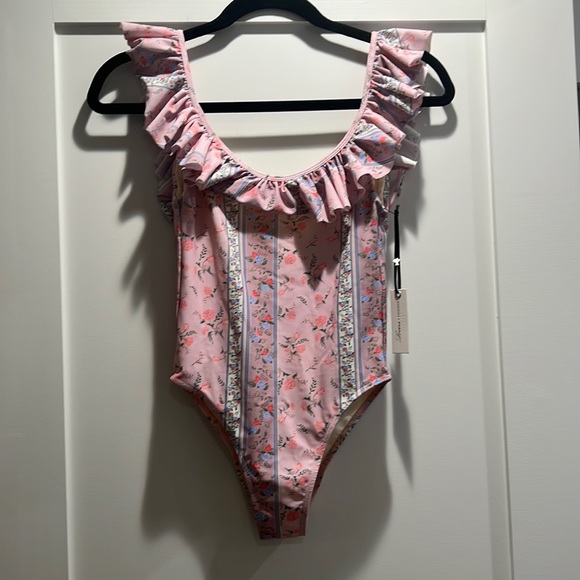 Lovers and Friends one piece swimsuit. NWT. Size XXS. Pink & floral. - Picture 4 of 5